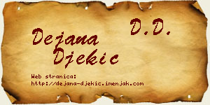 Dejana Đekić vizit kartica